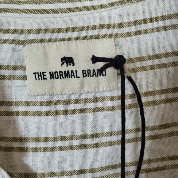 Oversized Boyfriend Button-down Linen Blend Shirt Cream with Stripes Siz… - Picture 10 of 13